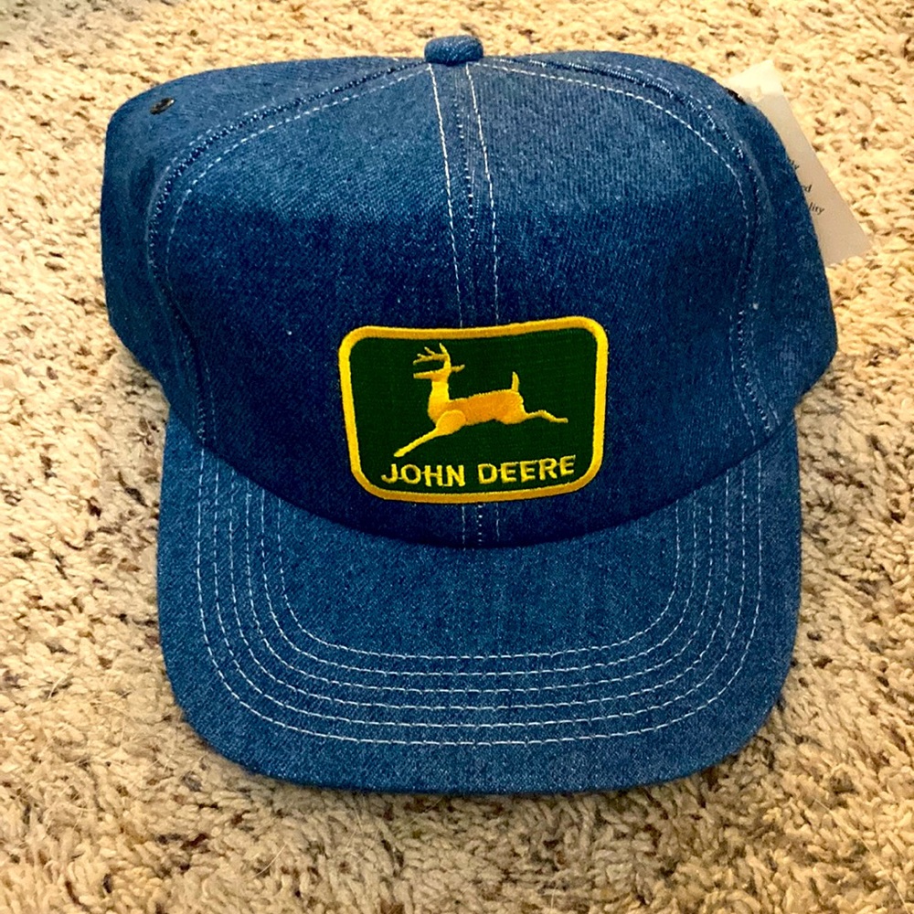 Vintage John Deere denim hat. NWT
